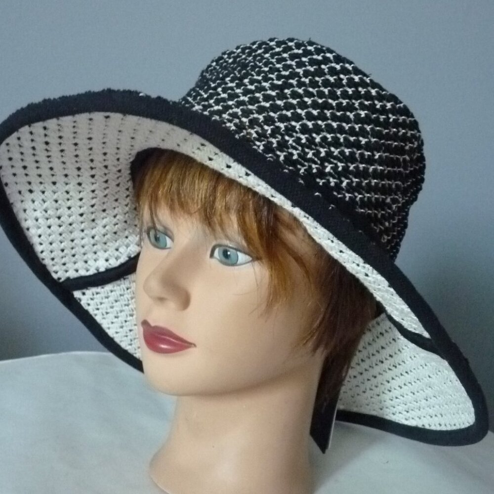 Rag & Bone black chalk net cruise summer bucket hat S
